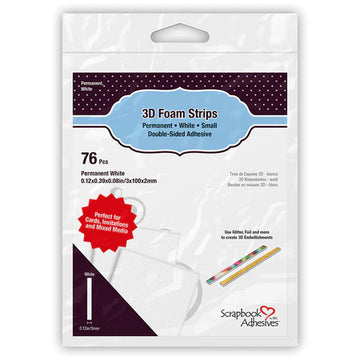 3D Foam Strips White 2mm 01230-10