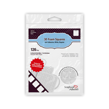 3D puder Foam Squares White 01610