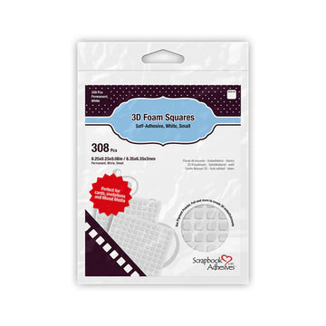 3D puder  Foam Squares White 01612-10