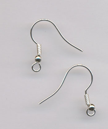 Ørewire / fiske krog 12pcs sølv