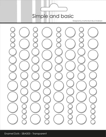 Simple and Basic - Enamel Dots - Clear Water / Gennemsigtig sba003