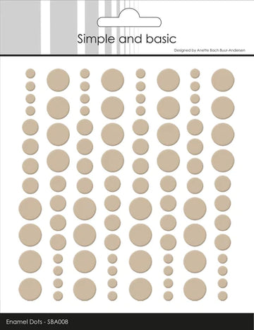 Simple and Basic - Enamel Dots - Baileys Brown / Brun sba008