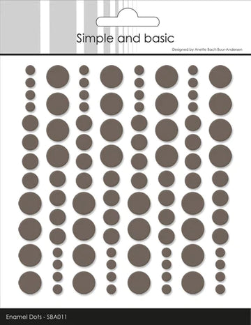 Simple and Basic - Enamel Dots - Warm Grey sba011