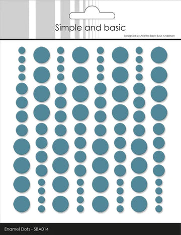 Simple and Basic Enamel Dots "Aqua