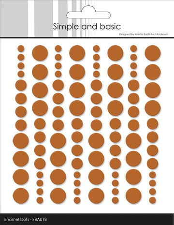 Simple and Basic Enamel Dots "Cognac