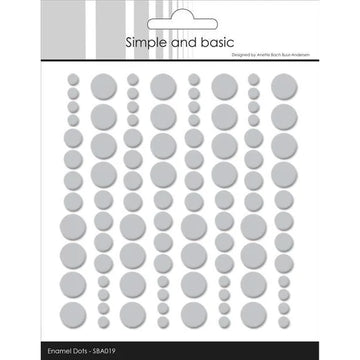 Simple and basic - Enamel dots - Cool Grey / Grå sba019