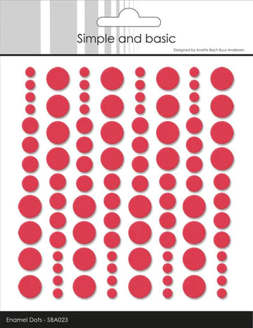Simple and basic - Enamel dots - Calm Red / Rød sba023