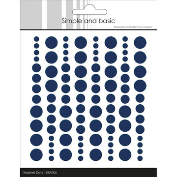 Simple and Basic - Enamel Dots - Dark Blue sba006