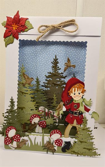 By Lene Die Cut/Emb, Pinetrees juletræer