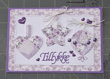 BY Lene Dies "Patchwork Decoration #2" BLD1590 Stjerne: 4,6x5,2cm