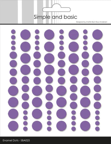 Simple and Basic Enamel Dots "Purple"
