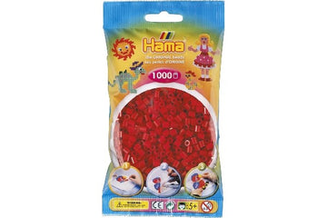 Hama perler midi 1000 stk mørk rød
