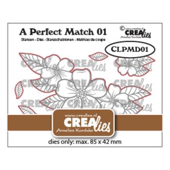 Crealies - A perfect match dies Flowers bouquet A