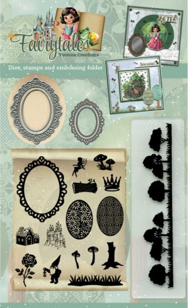 Yvonne Creations Fairytales Die, Clearstempelset og embossing folder  FAIRYTALES001