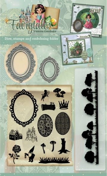 Yvonne Creations Fairytales Die, Clearstempelset og embossing folder  FAIRYTALES001