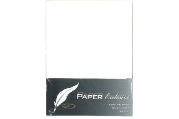 Paper Exclusive Kort A6 240g hvid tekstureret 10stk.