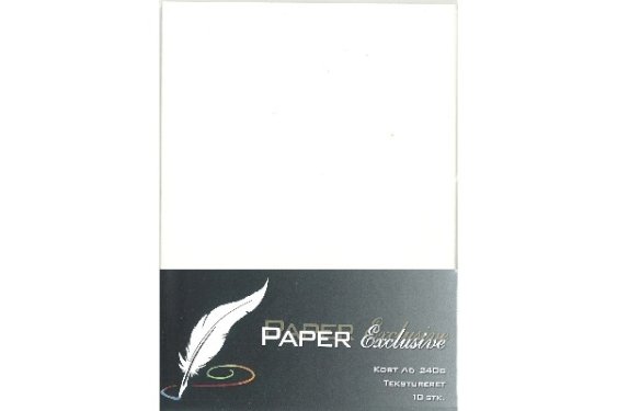 Paper Exclusive Kort A6 240g creme tekstureret 10stk.
