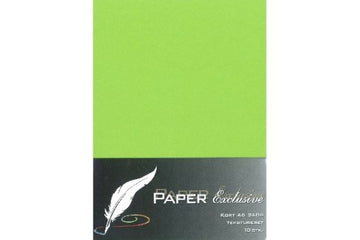 Paper Exclusive Kort A6 240g lime tekstureret 10stk.