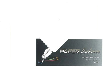 Paper Exclusive Kuvert C6 120g hvid tekstureret 10stk. UDSOLGT
