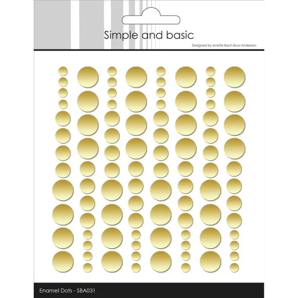 Simple and basic - Enamel Dots - Metallisk Pale guld / Matte