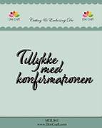 Dixi craft Tillykke med konfirmationen mdl041