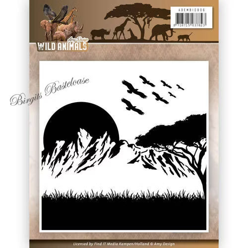 Amy Design Embossing Folder Wild Animals ADEMB10006