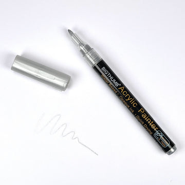 All-round akryl malingstusch Ekstra fin 0,7-1mm Sølv
