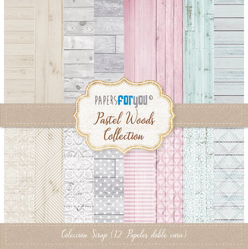 Scrapark 12' x 12' pakke Papers for you Pastel woods collection
