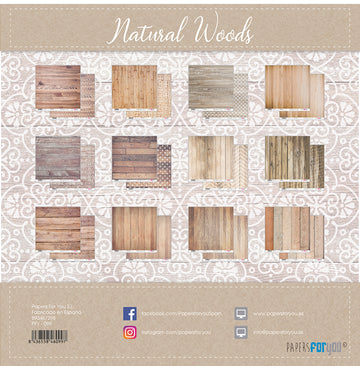 Scrapark 12' x 12' pakke Papers for you Natural woods collection