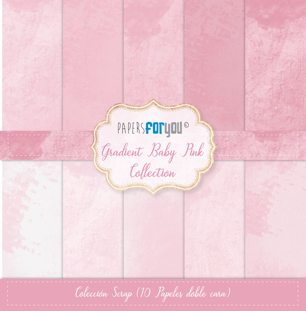 Scrapark 12' x 12' pakke Papers for you Gradient Baby pink collection