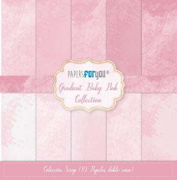Scrapark 12' x 12' pakke Papers for you Gradient Baby pink collection
