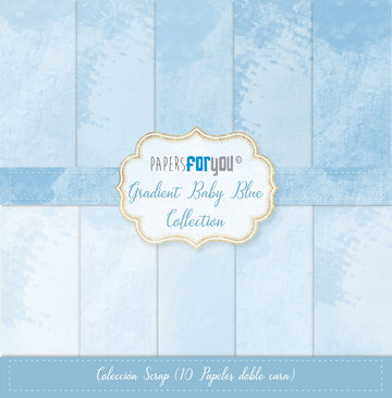Scrapark 12' x 12' pakke Papers for you Gradient Baby blue collection