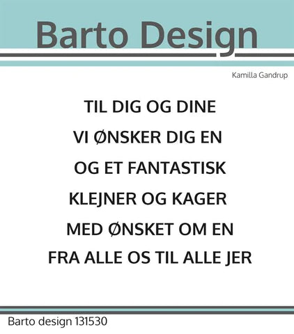 Barto Design Clearstamp "Juletekster"