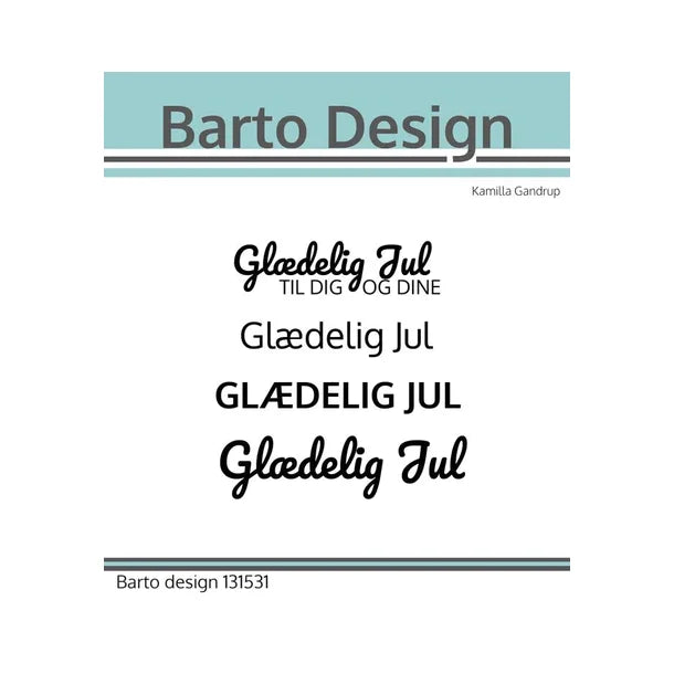 Barto Design Clearstamp "Glædelig jul" 131531