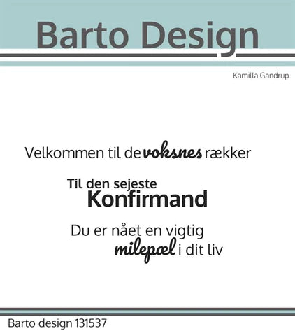 Barto Design Clearstamp "Danske tekster"