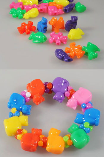 Perler plast mix form og farve dyr ass.