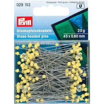 Prym Glashovednåle 43 x 0,6 mm gul (20 gram)