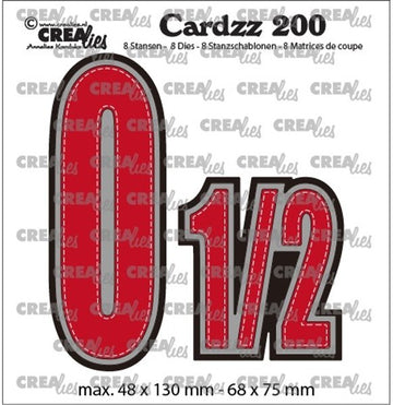 Crealies Cardz Dies Numrene  0 & 1/2 CLCZ200