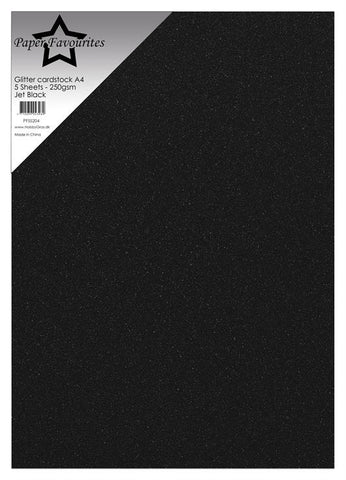 Glitter karton Jet Black