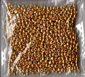 Glasperler/Rocailles 2,5mm/20g met. guld