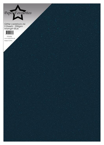 Glitter Karton Midnight Blue