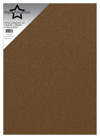 Glitter karton Antique Brass