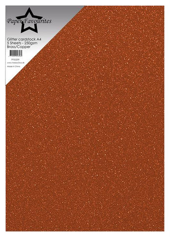 Glitter karton Brass/Copper