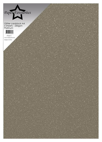 Glitter karton Platinum