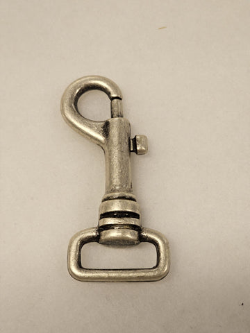 KARABINHAGE 6.5CM X 15MM SØLV.