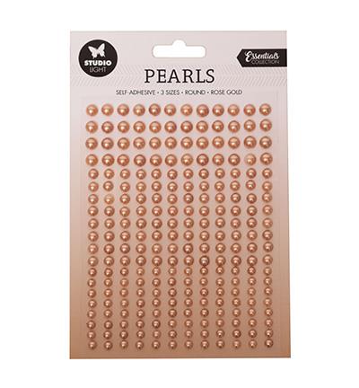 Studio Light selvklæbende perler "Rose Gold Pearls"