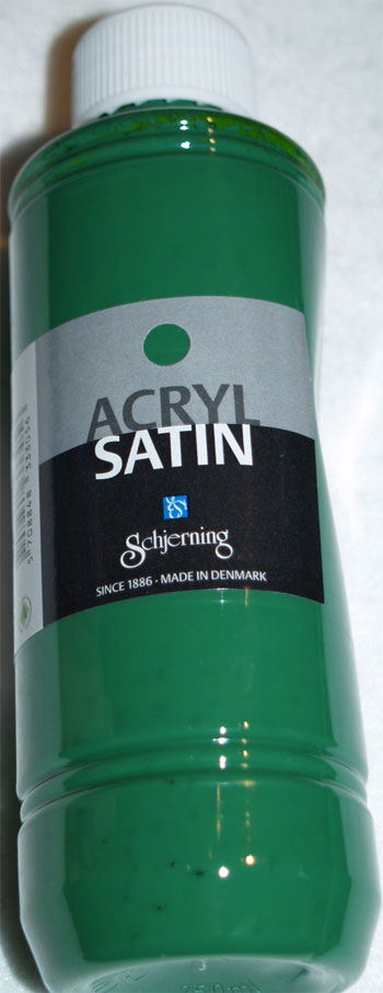 Acryl satin mørk grøn 50ml