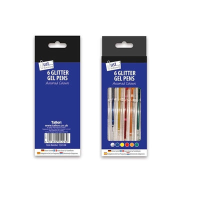 Glitter gel penne 6 stk i pakken