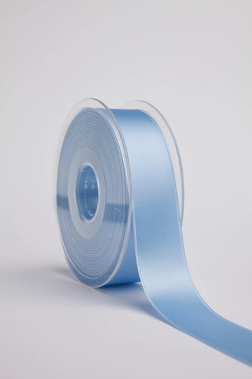 Satinbånd 25mm lys blå 37