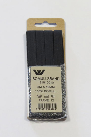 Villy jensen Bændel 10mm. 5 mtr sb sort